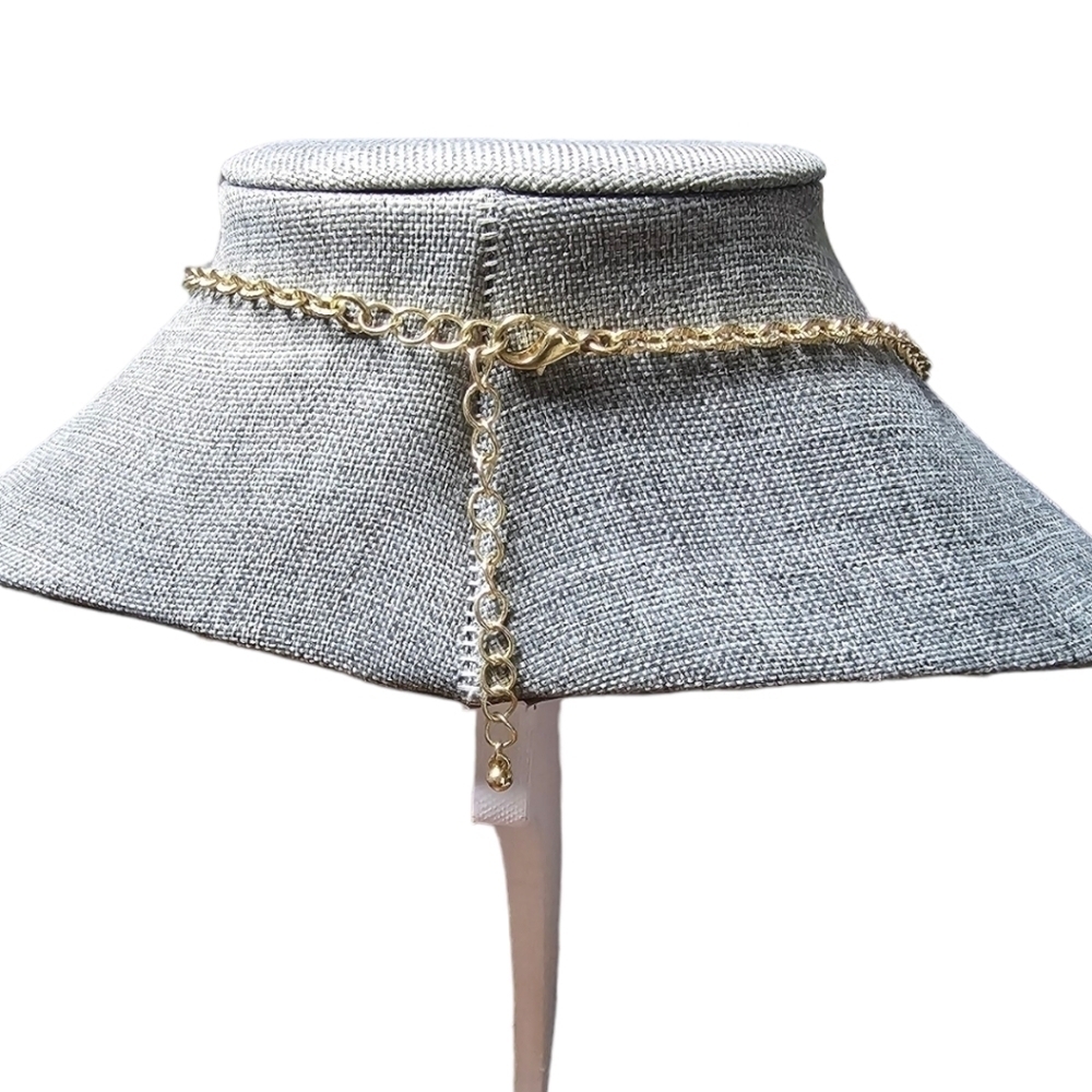 Two-Tone Orange Statement Necklace - image 2